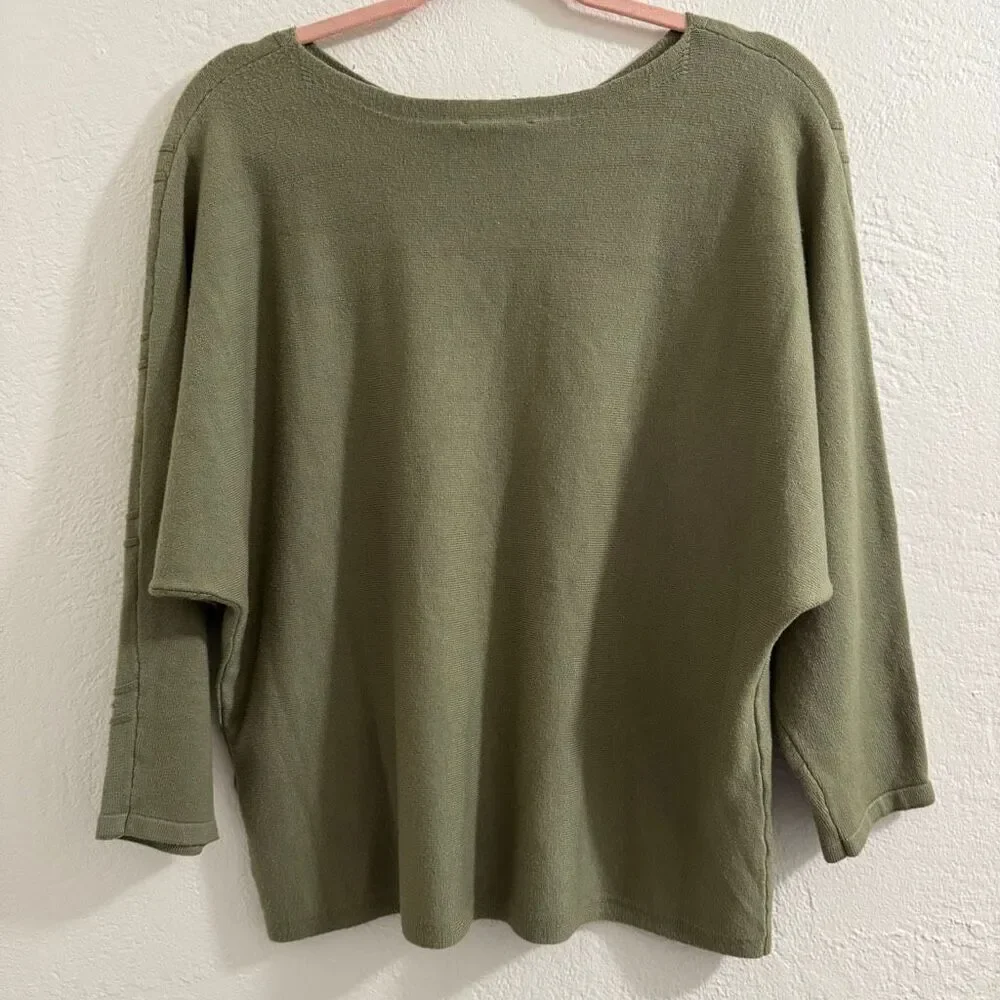 Vila Milano Green Thick Knit Slouchy Sweater L